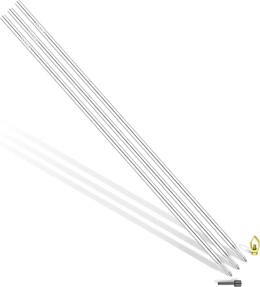 Nucraft Tiefenerder V4A Edelstahl Ø20mm SET 3M mit Schlagkopf & Klemme Erde