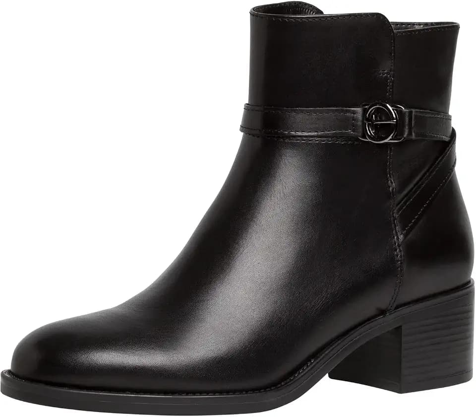 Tamaris Damen Absatzstiefelette Leder Blockabsatz
