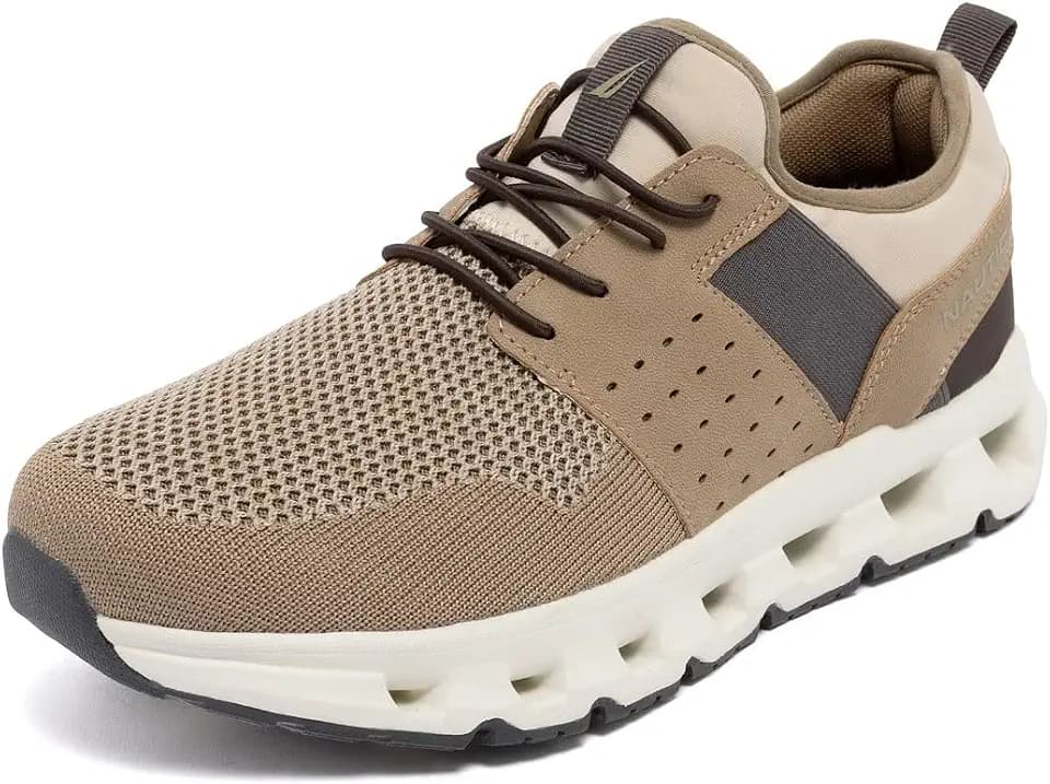 Nautica Mens Running Sneakers Sport Fashion Lace-Up Athletic Soft Shoes for Gym Tennis Men – Cushioned, Breathable, Lightweight & Comfortable
