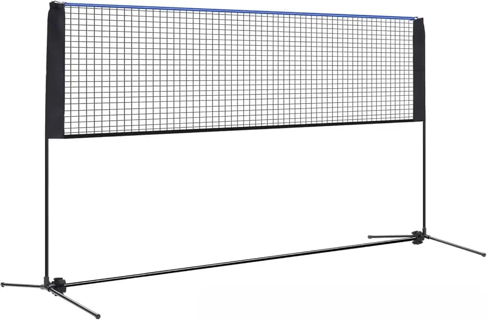 NEWBULIG Portable Badminton Net Set, 17FT Wide, Adjustable Height Multi Sport Net for Pickleball, Tennis, Volleyball, Soccer Tennis, Indoor Outdoor with Carry Bag, Easy Setup for Backyard
