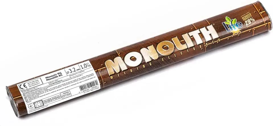 MONOLITH E6013 Schweißelektroden 3,2mm Profi | RC Typ Rutilumhüllt | 1kg Stabelektroden | AC/DC Universal | Für Baustahl Stahlkonstruktionen | TÜV Zertifiziert | Industriequalität