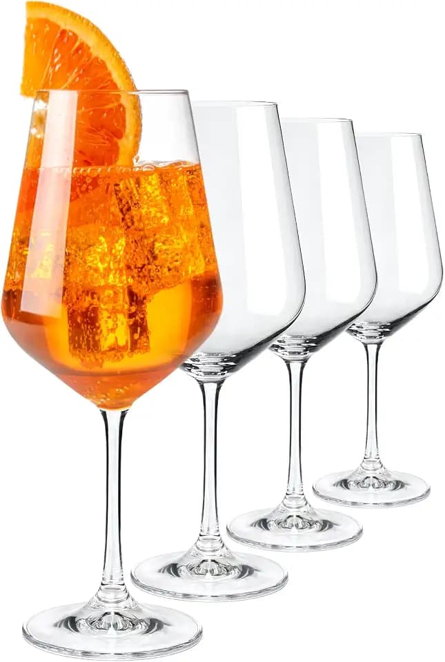 WUITOKI - Aperol Spritz Gläser, 4 Stück, 50cl, Kristallglas