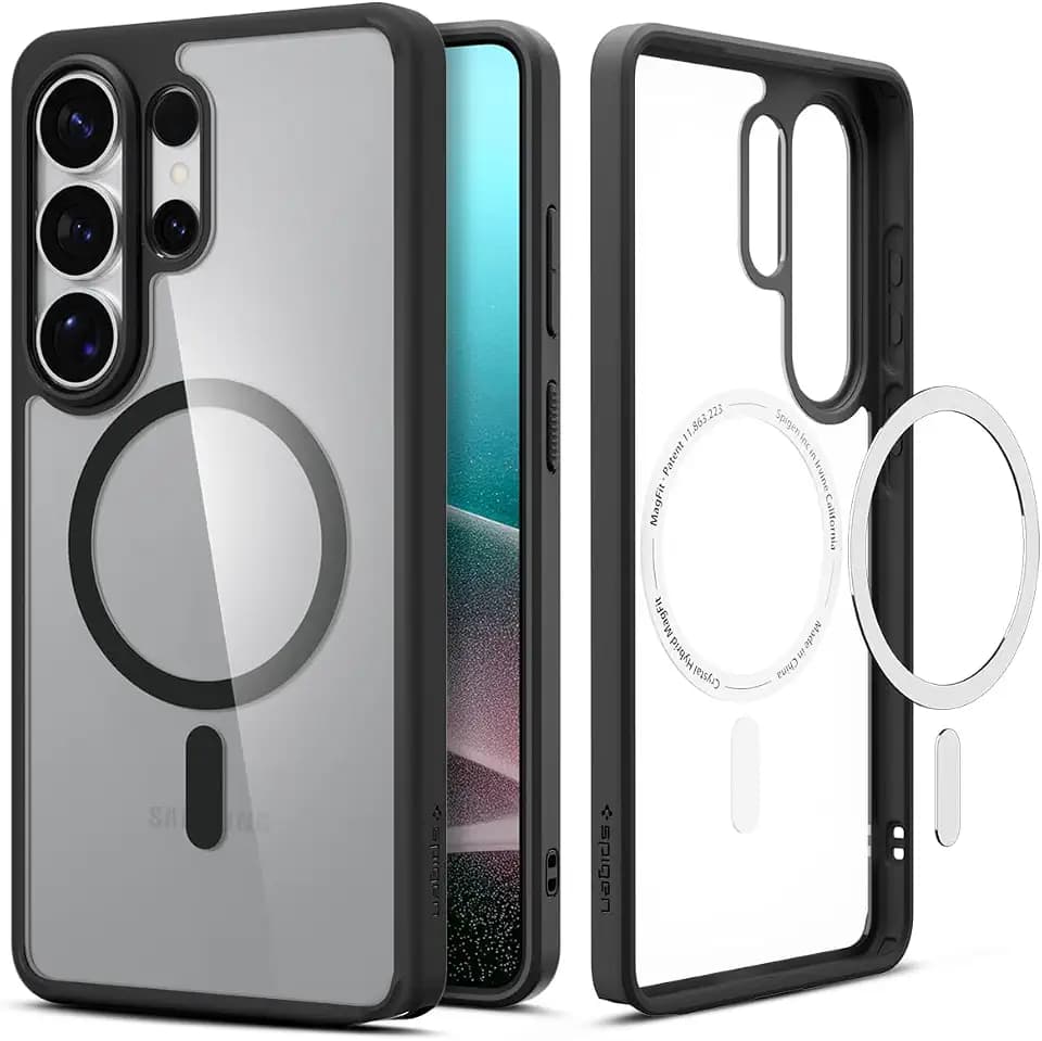 Spigen for Galaxy S26 Ultra Case, Ultra Hybrid MagFit [Anti-Yellowing] [Compatible with MagSafe] [Fast Wireless Charging] - Matte Black