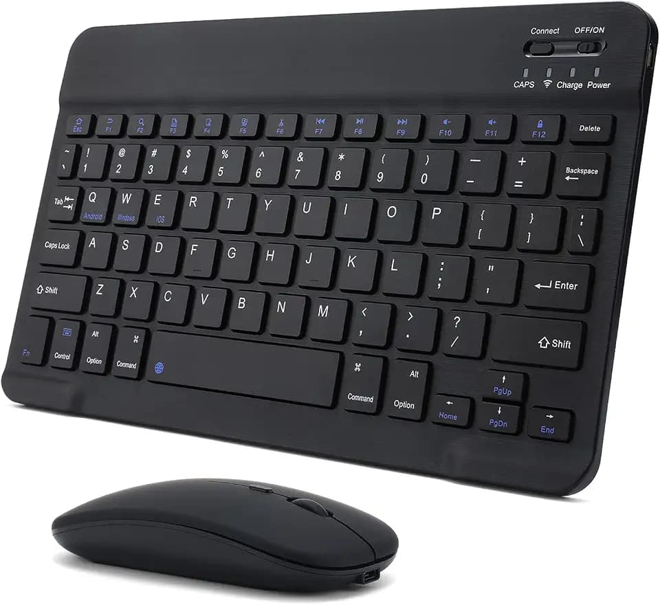 Wireless Bluetooth Keyboard and Mouse Combo for iPad Samsung Tablet Android