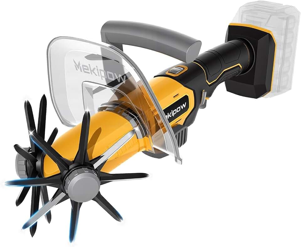 Mini Handheld Tiller Cultivator Compatible with Dewalt 20V Battery