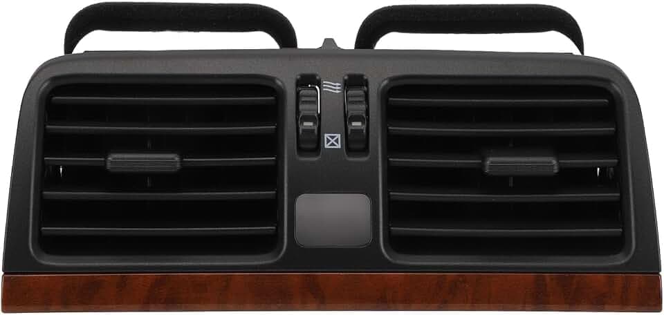 Center Air Vent Cover, Stylish Increased Airflow AC Vent Assembly Interior for LS 400 1997-2000, Insert AC Vent Grille Outlet Panel, AC Vent Trim Cover