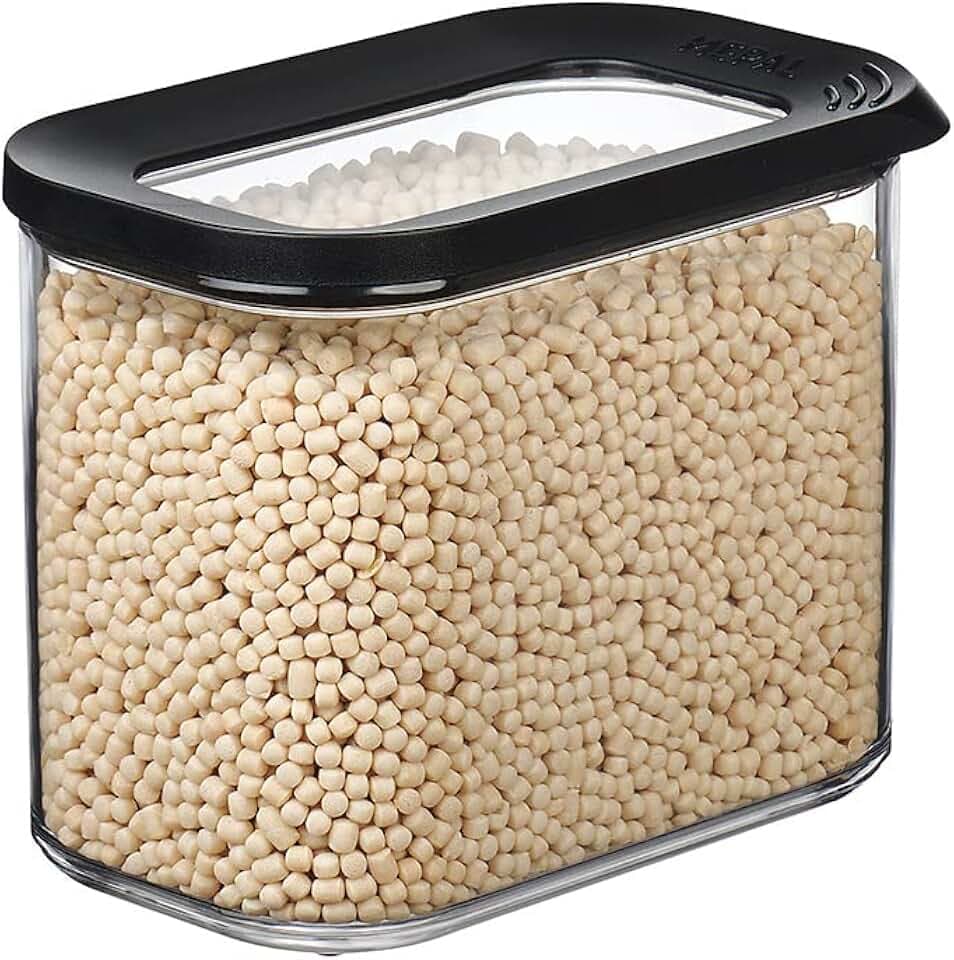Mepal Transparente Vorratsdosen mit Deckel - Lebensmittelbehälter Rechteckige - Küchenorganizer & Aufbewahrungsbox aus Kunststoff - Vorratsbehälter Luftdicht & Stapelbar - 1000 ml - Black
