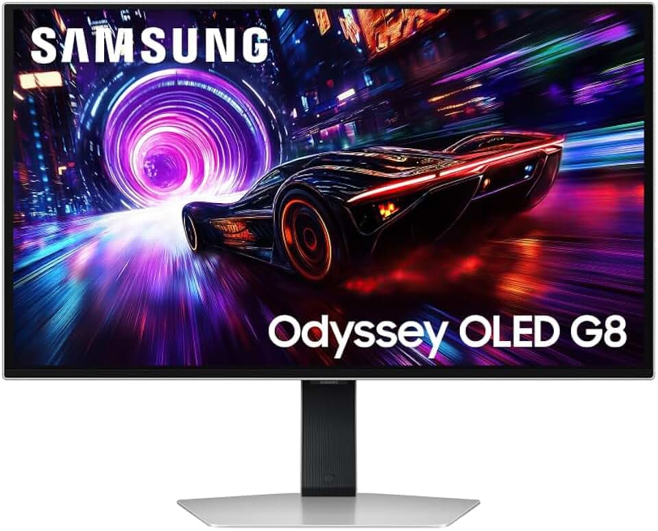 Samsung Odyssey OLED G81SF Gaming Monitor 27 Zoll 4K QD-OLED, UHD, 3840 x 2160, 240Hz, 0,03ms (G/G), AMD FreeSync Premium Pro, G-Sync-kompatibel, Einbrennschutz Safeguard+, Glare Free, LS27FG814SUXEN