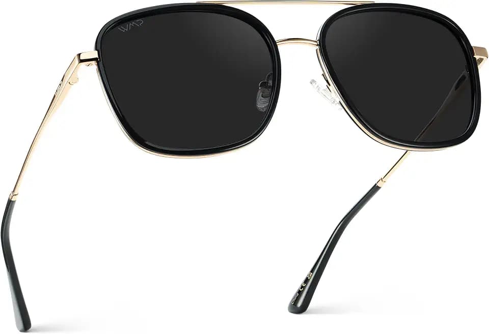 WearMe Pro Gia Women's Polarized Sunglasses, Double Bridge Aviator, UV400