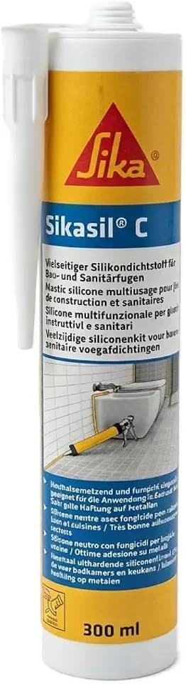 SIKA - Sanitär-Silikondichtstoff - Sikasil C - Transparent - Flüssigkeit, 300ml