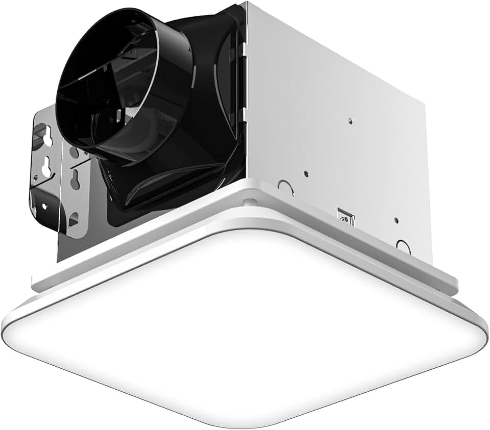 Fitop Bathroom Exhaust Fan with Light, 110 CFM, 1.0 Sone, 1200LM, 3CCT
