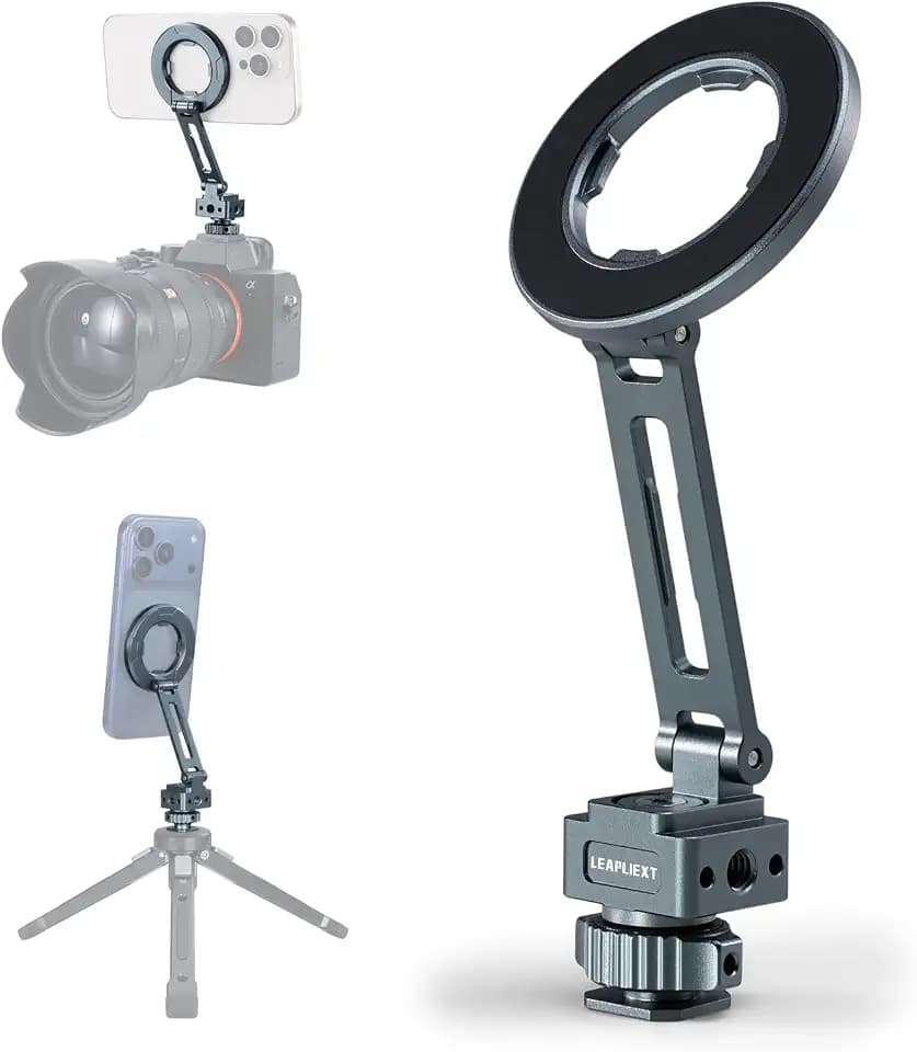 Magnetic Camera Hot Shoe Phone Mount, Metal Tripod Phone Mount,