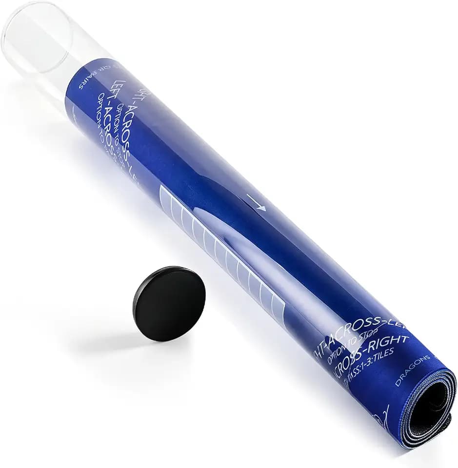 4 Pack Clear PC Mahjong Mat Storage Tube, 34.6 Inch Case, Portable Travel & Home Playmat Holder