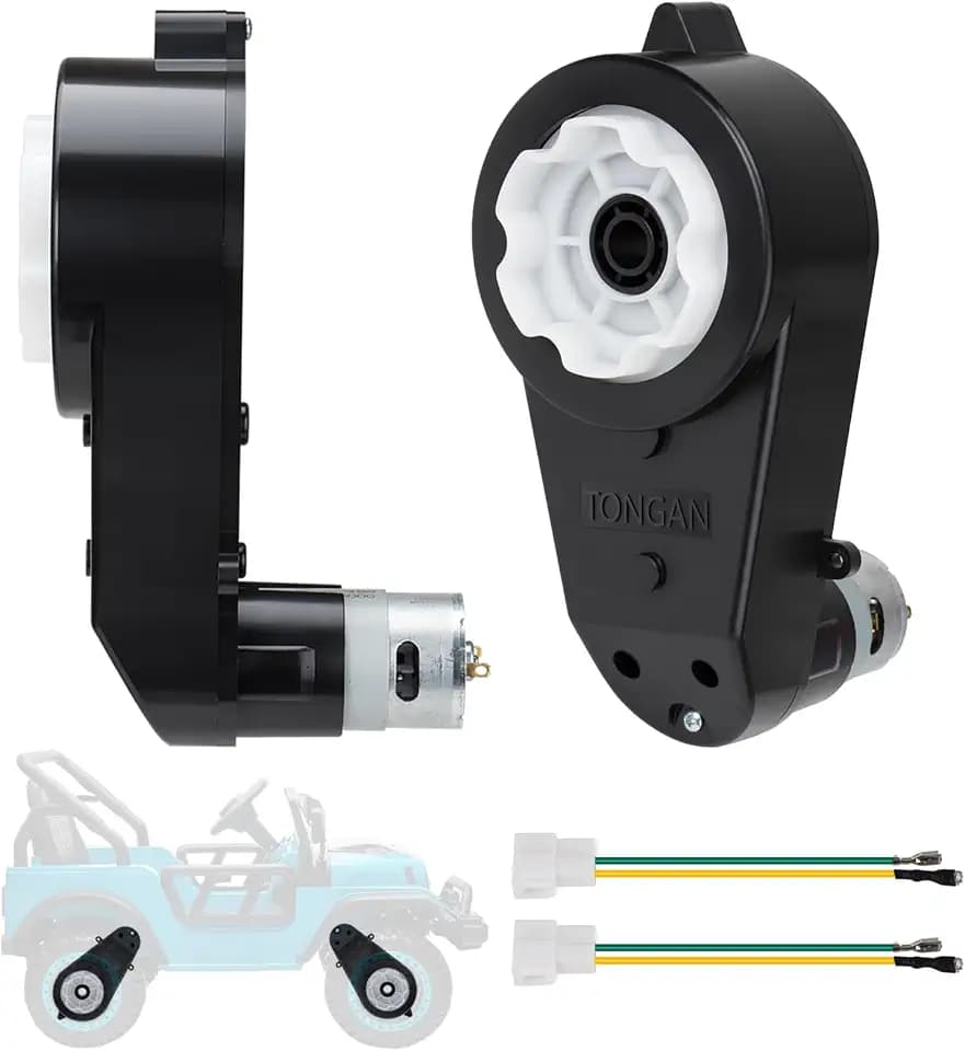2Pcs 12V RS550 40000RPM Ride On Upgrade Motor Gearbox Powered Wheels Electric Motor High Speed Engine Jeep Upgrade Replacement Parts
