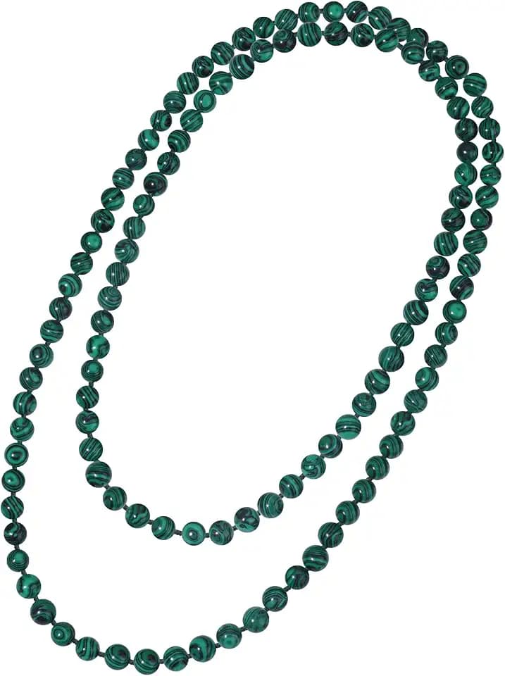 108 Mala Beaded Long Necklace Hand Knotted for Women