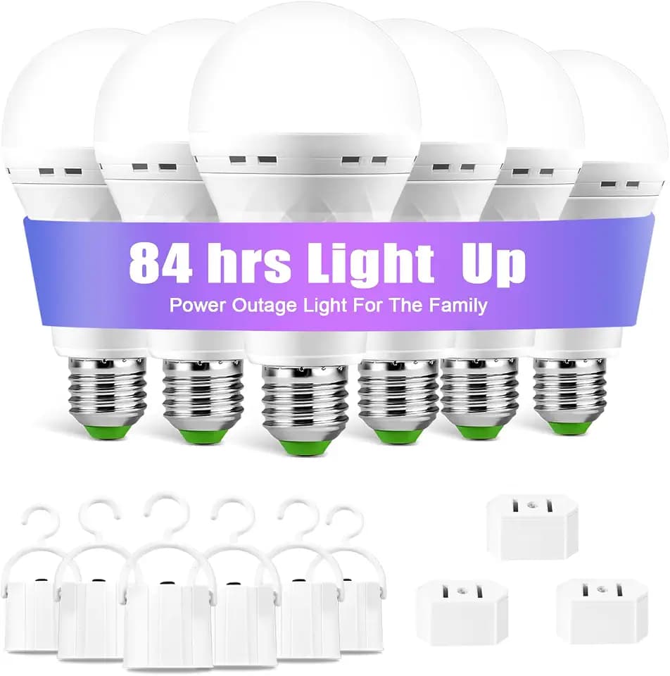Emergency Rechargeable Light Bulb, Battery Operated Light Bulb
