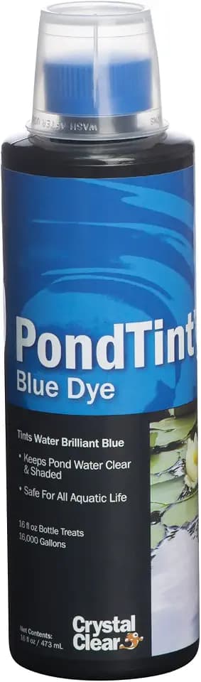 CrystalClear PondTint Blue Pond Dye for Outdoor Water Garden Ponds