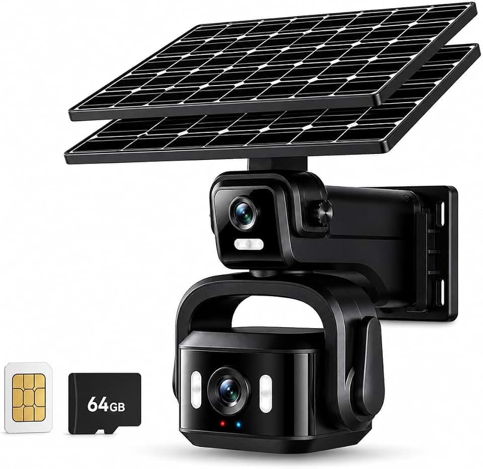 4G LTE 4K Solar Security Camera, Large