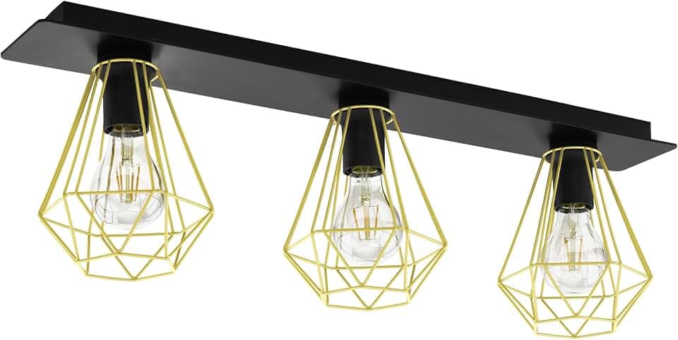 EGLO Deckenlampe Tarbes 2, 3 flammige Deckenleuchte