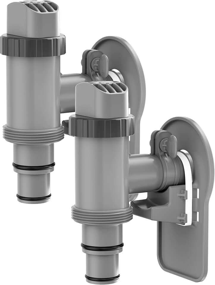 POOLHOUR 2 Pack Plunger Valves with Pipe Holders for Above Ground Pools