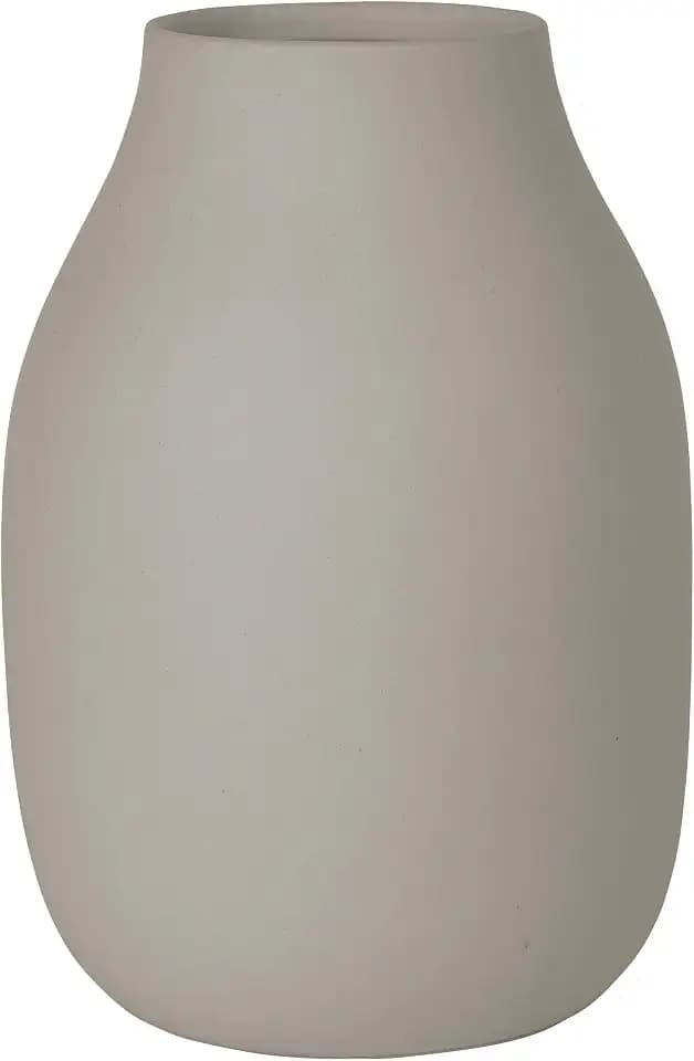 blomus Vase -COLORA- | Keramik | Mourning Dove | Größe L | H 20 cm x B 14 cm x T 14 cm