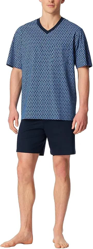 Schiesser Herren Schlafanzug kurz V-Ausschnitt - Nightwear Set