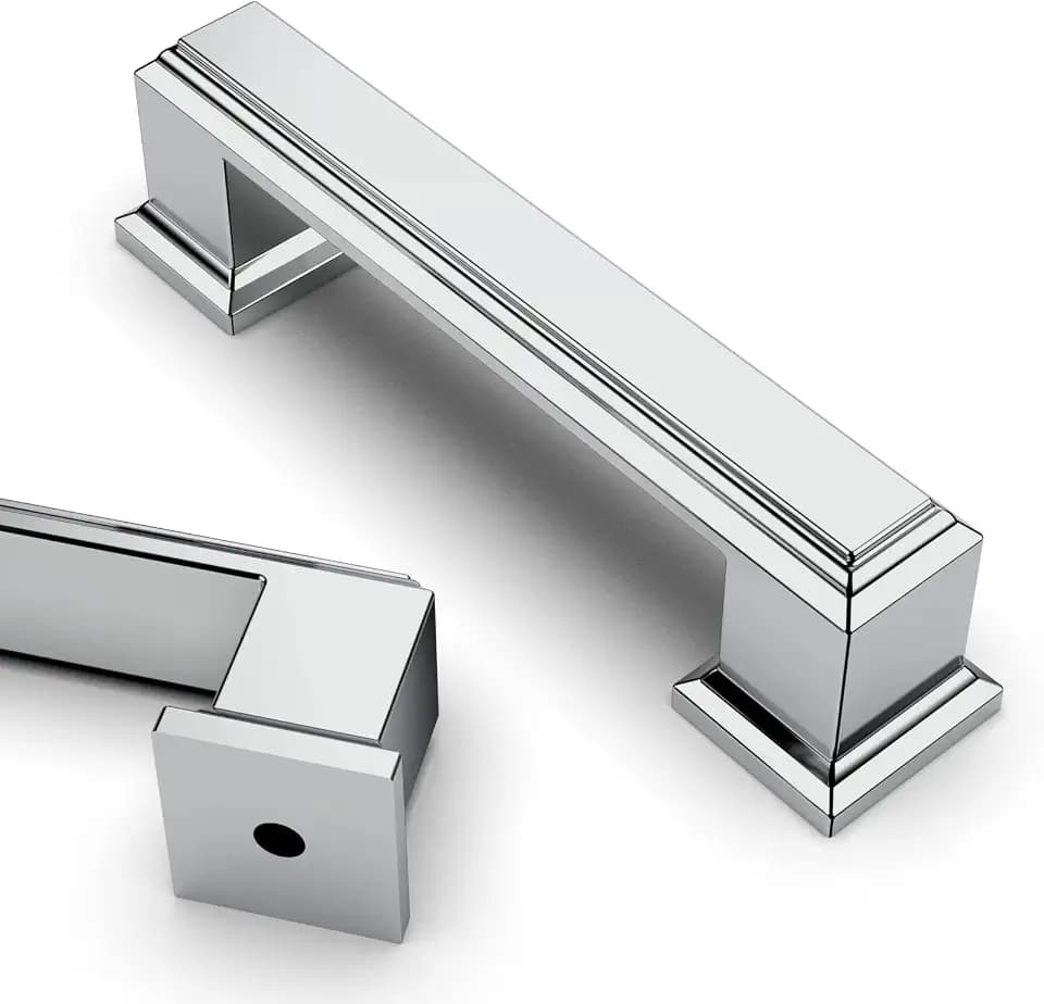 Asidrama 10 Pack 3 inch Polished Chrome Kitchen Cabinet Handles