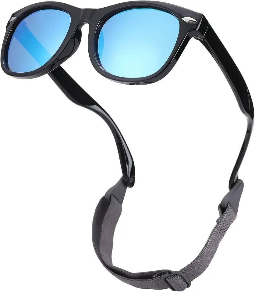 COASION Bendable Polarized Baby Sunglasses with Strap Age 0-24 Months