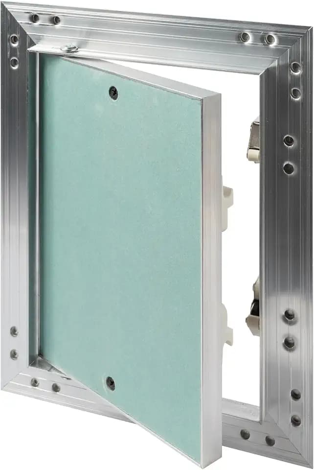 6" x 8" Waterproof Drywall Access Panel, Tileable and Paintable Ceiling and Wall Access Panel for Drywall, Wire Cover for Wall Covering Panels, Push to Open, Flush-Mount Wall Hole Cover