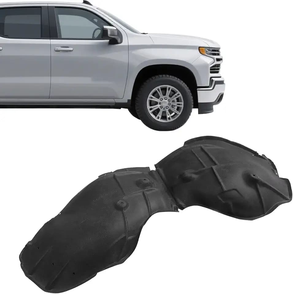 Fender Liner, Front Passenger Side, Fit for Chevy Silverado 1500 2019-2022, Replace# 84533747 GM1249292, Front Wheel Liner Splash Shield