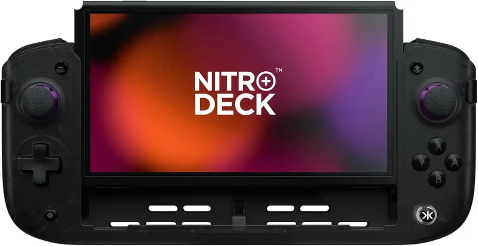 CRKD Nitro Deck+ Handheld Pro Controller for Nintendo Switch & OLED Model - TV Dockable - Programmable Sidekicks & Back Buttons - True Collection System (Clear Black Edition)