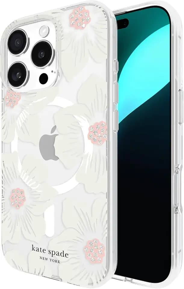 kate spade new york iPhone 16 Pro Case - Hollyhock Cream Floral