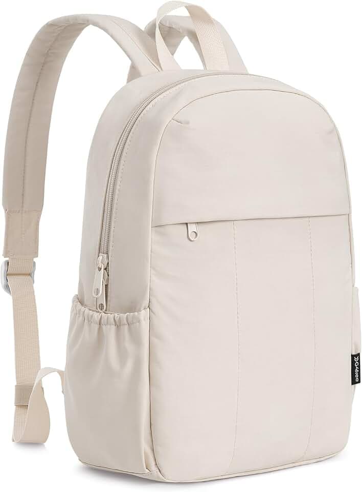 G4Free Mini Backpack for Women Water-resistant Hiking Backpack with Adjustable Shoulder Straps for School Travel Shop Work Casual(BEIGE)