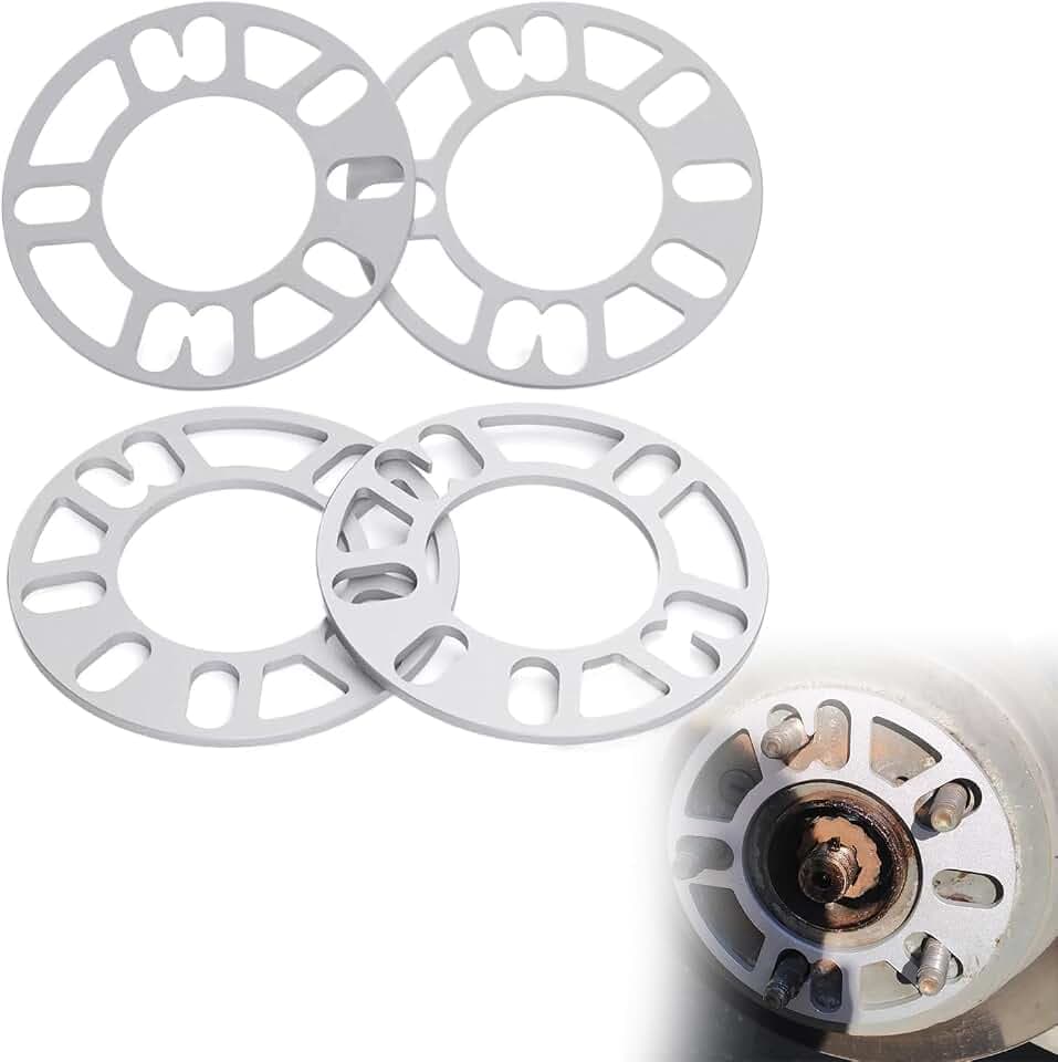 4 Stück Fahrzeugraddistanzscheiben,Spurverbreiterungen Distanzscheiben,Raddistanzscheiben Aus Aluminium,Radabstandshalter Unterlegscheiben Platte,Spurverbreiterungen Universal Fit Schraubrad(5mm)