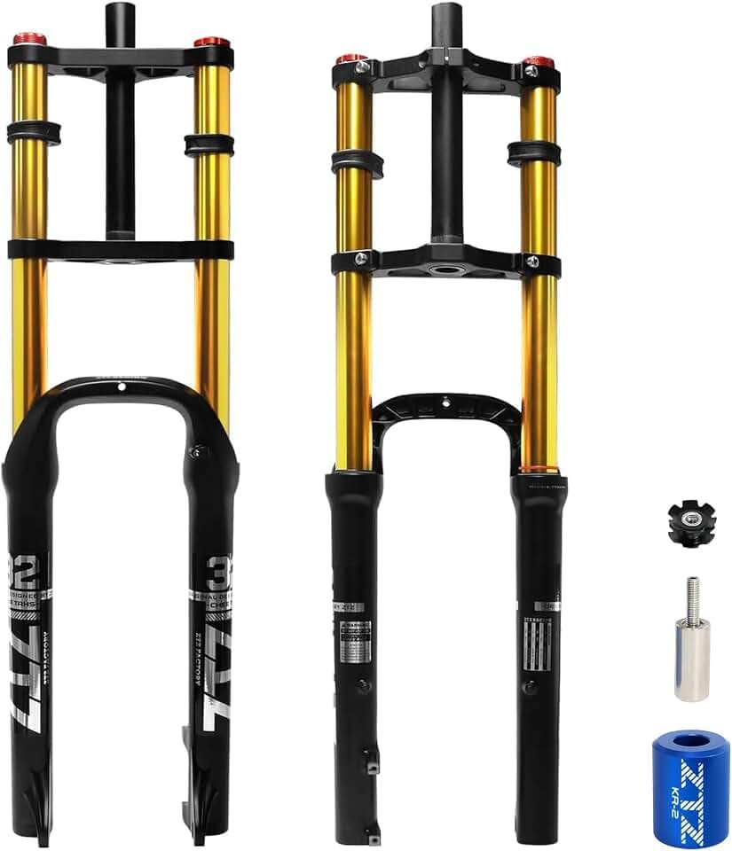 20/26"x4.0" Fat Tire eBike Air Suspension Front Fork, QR 9x135mm