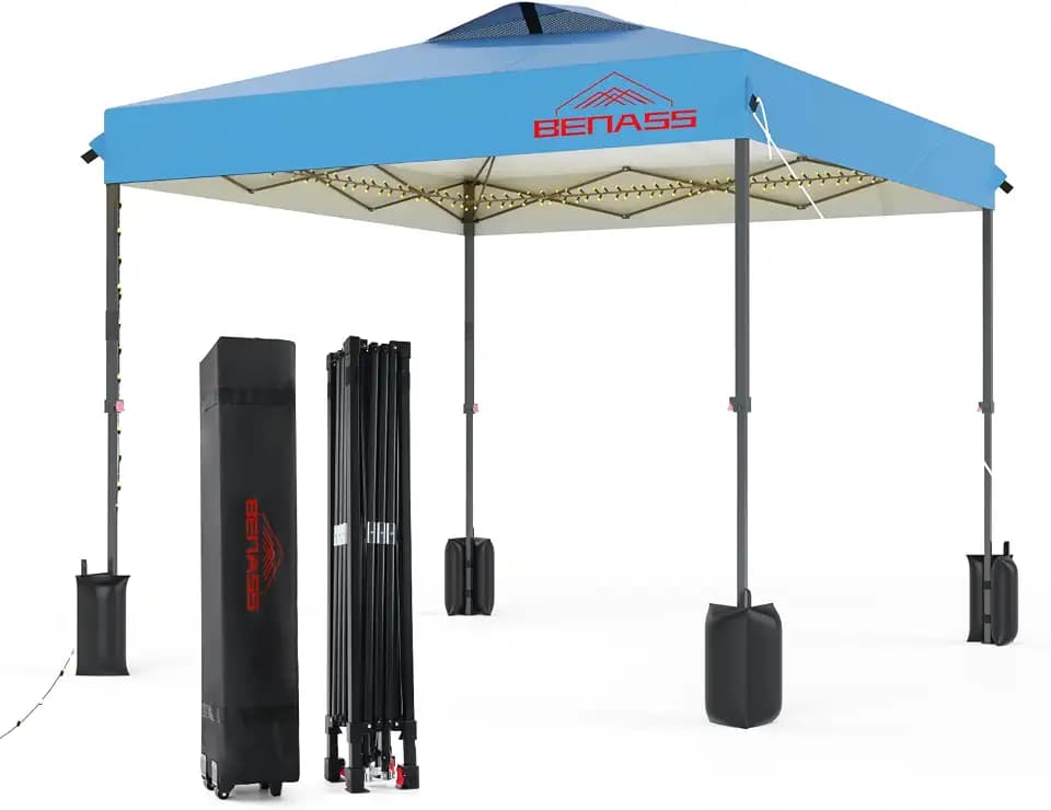 8x8 Pop Up Canopy Tent, Turquoise