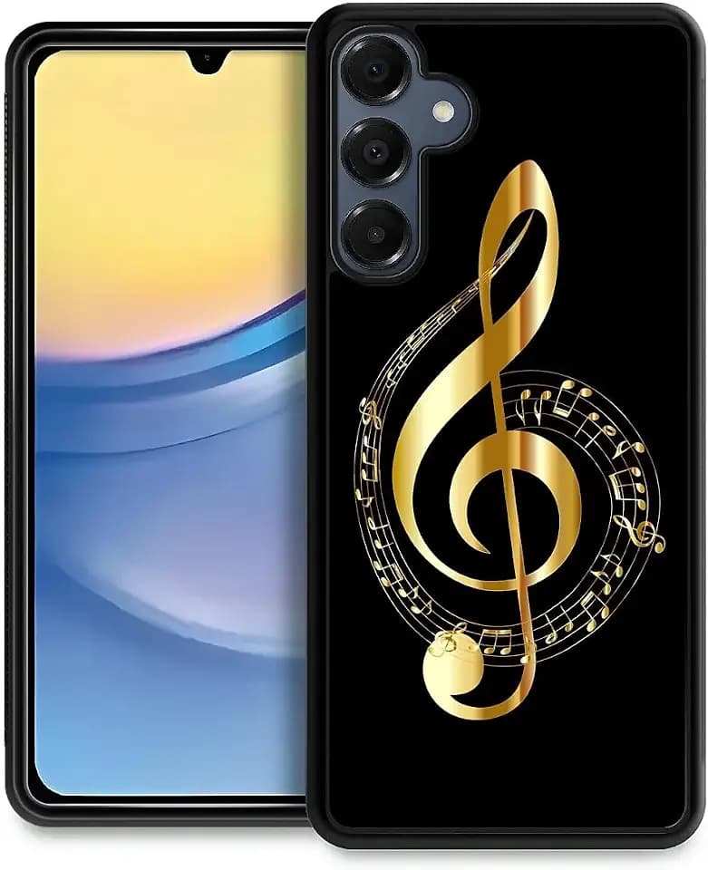 ZHEGAILIAN Compatible with Samsung Galaxy A16 Case,Pattern Design Hard PC Back Cover Non-Slip Shock Absorption Soft TPU Protective Case for Samsung Galaxy A16 6.7inch-Music Notation