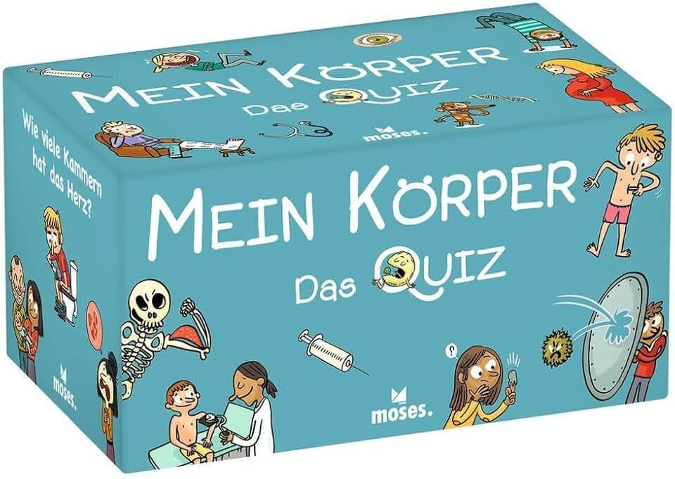 Moses. Mein Körper - Das Quiz, Kinder Wissensquiz mit 100 spannenden Fragen, Wissensspiel über den menschlichen Körper, Ratespiel für clevere Kids ab 8 Jahren
