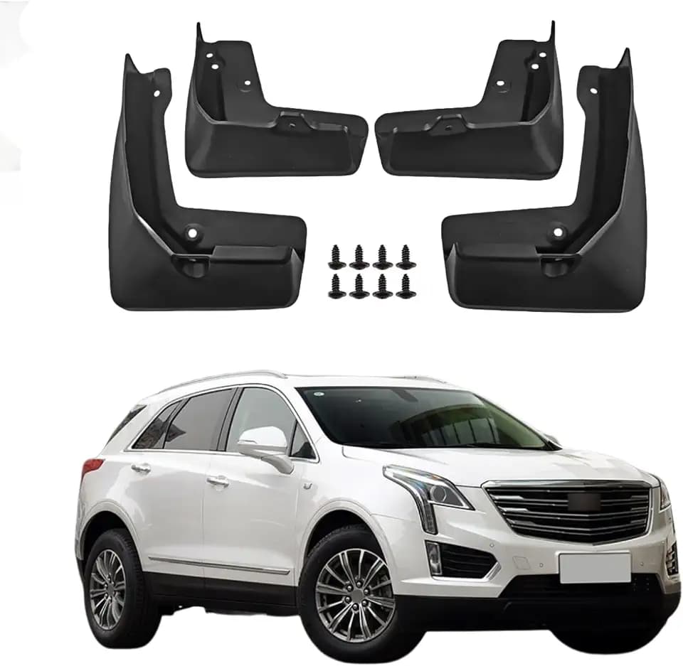 Mud Flaps Splash Guards Compatible with Cadillac XT5 2017-2025, No Drilling Front & Rear Splash Guards, Exterior Accessories - Not Fit Sport with Running Boards & Side Skirts
