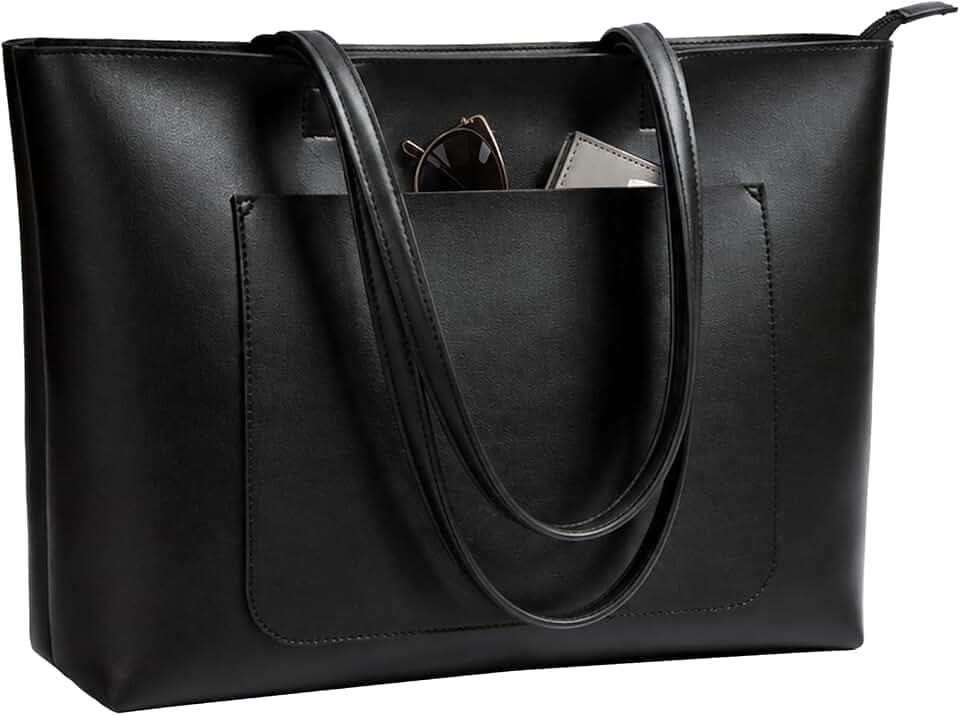 Tote Bag for Women Leather Work Shoulder Bag Large Capacity with Zipper