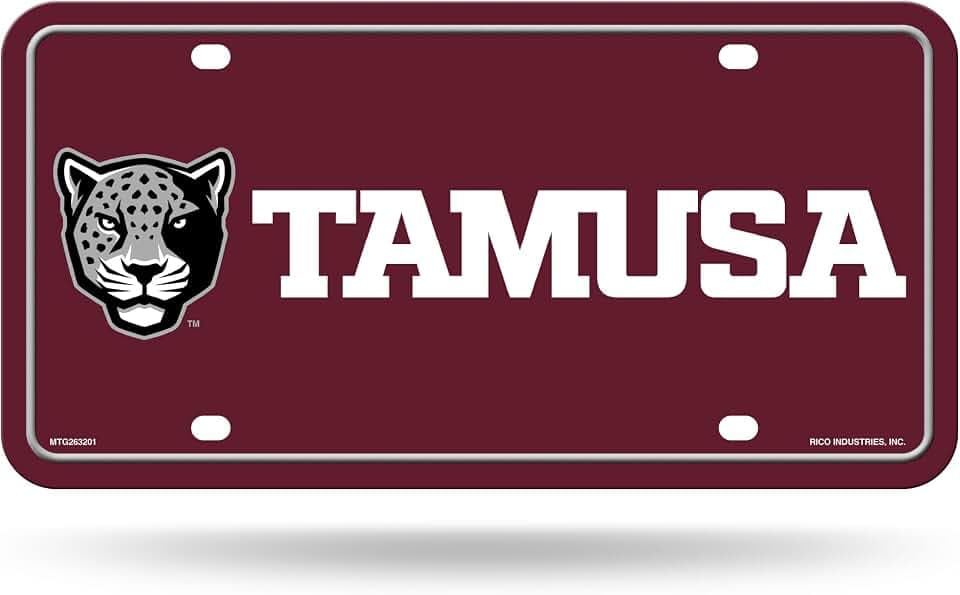 Rico Industries NCAA Texas A&M–San Antonio Jaguars Metal Auto Tag 6" x 12" - Great for Truck/Car/SUV