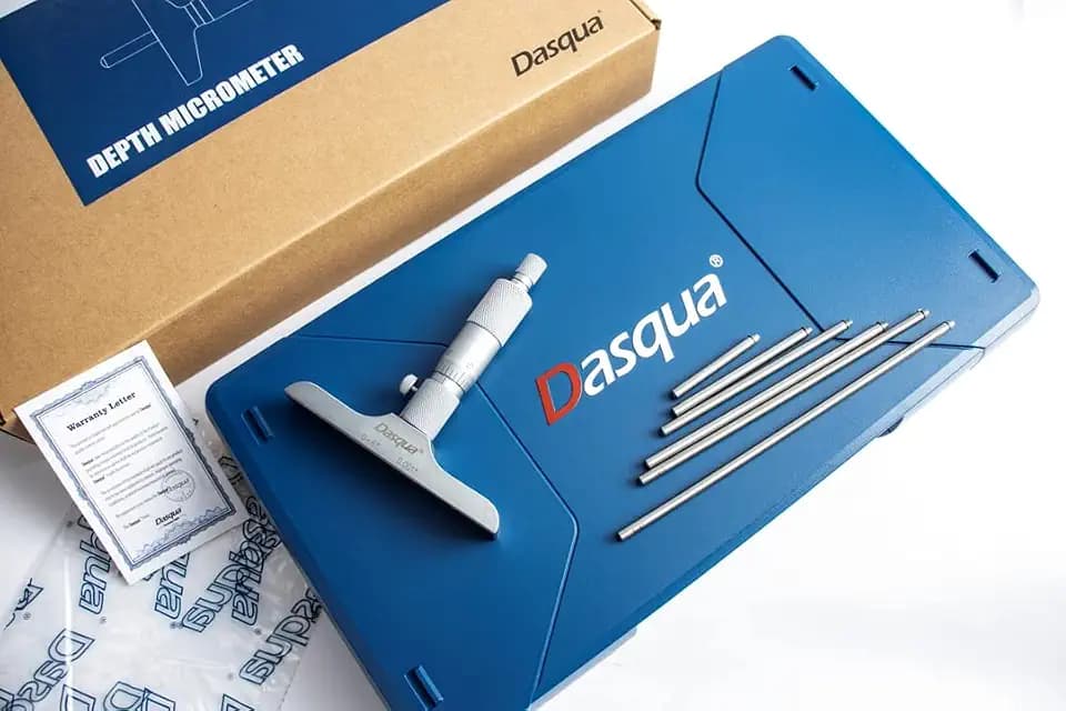 Dasqua 4612-5125 0-6" Depth Micrometer, +/-0.00025" Accuracy