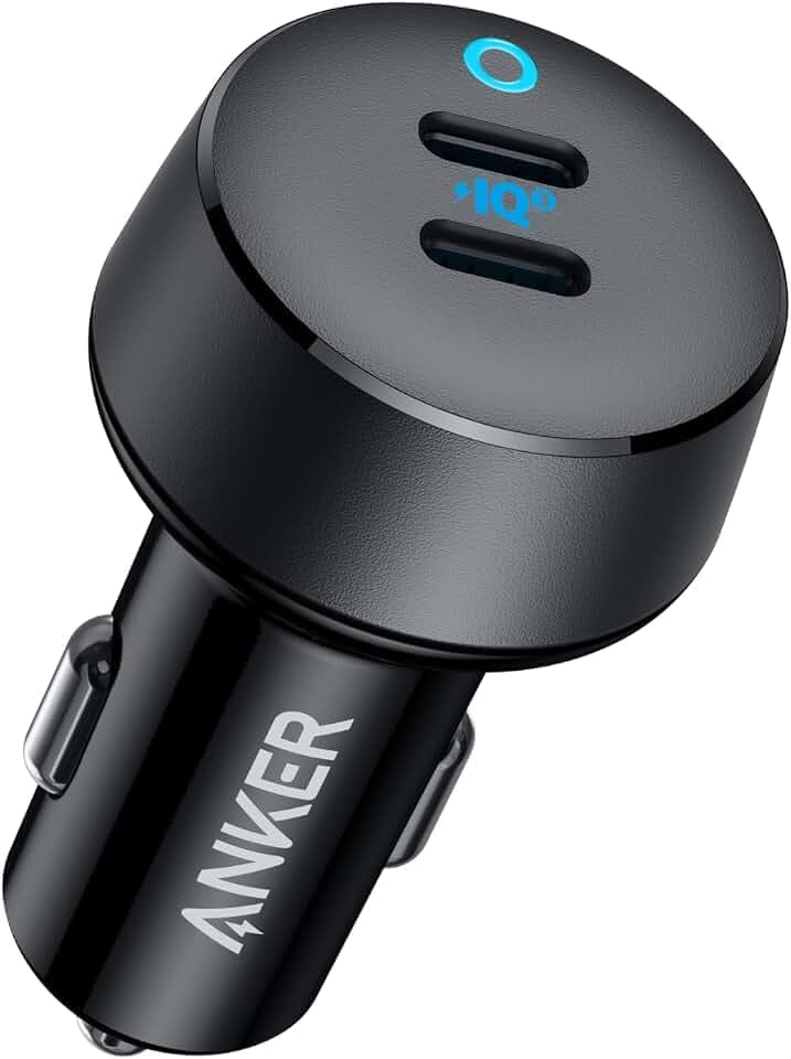 Anker 40W Zigarettenanzünder USB C, 2-Port Typ C PowerIQ 3.0 Autoladegerät