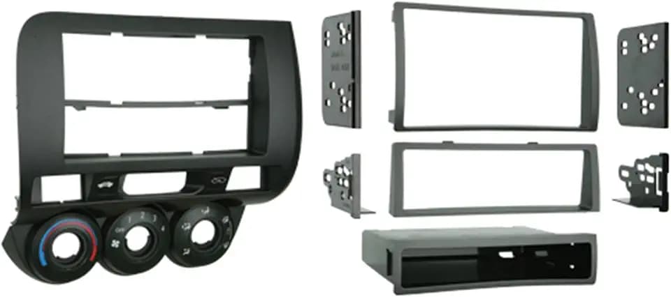 Metra Electronics 99-7872 2007-2008 Honda Fit Single or Double DIN Installation Kit, Black