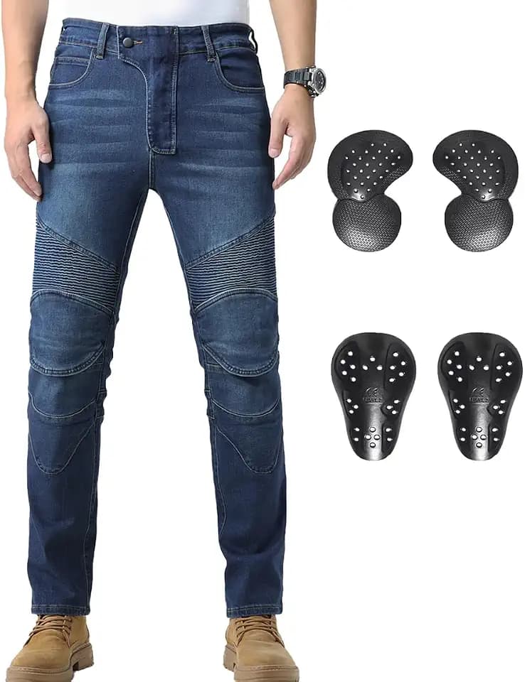 CTBQiTom Motorcycle Jeans for Men with CE Level 2 Armor, Commute & Tour