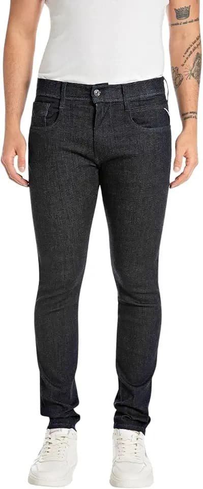 Replay Herren Jeans Anbass Slim-Fit mit Power Stretch