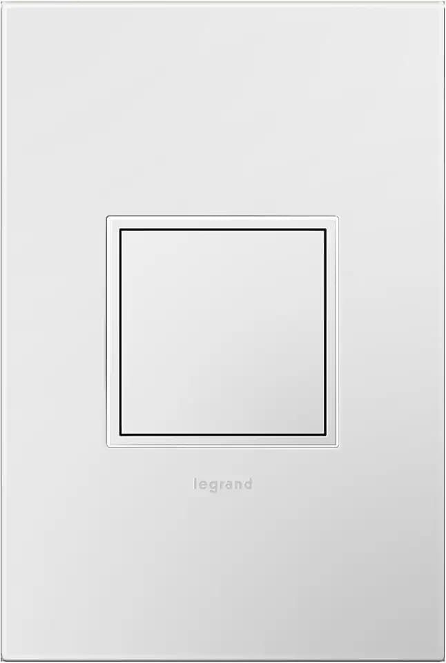 Legrand adorne 15Amp 1-Gang Pop-Out Outlet in White with Matching Wall Plate, ARPTR151GW2WP