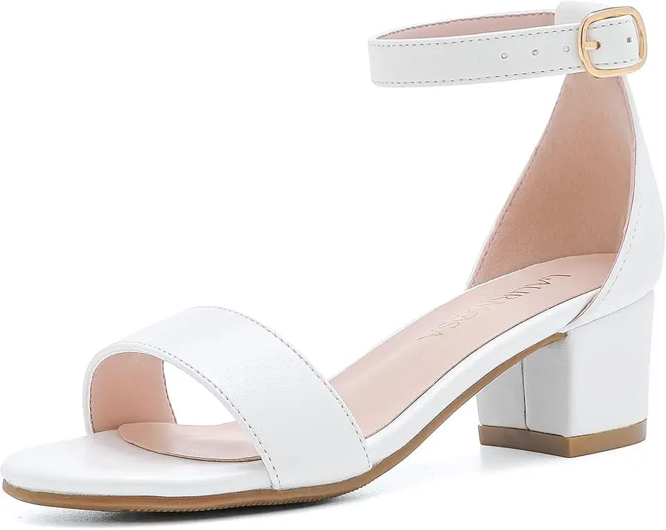 LAURMOSA Girls High Heels Open Toe Sandal for Girls Ankle Strap Dress Shoes
