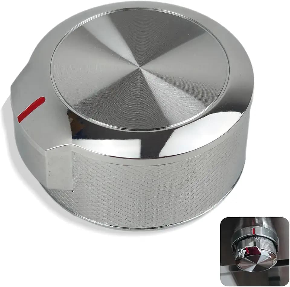 W11156487 Stove Knob Replacement, 1 Pack Metal Oven Knob Compatible with Whirlpool KitchenAid Oven Range Control Knob Replaces W10823529 AP6285576 EAP12347719 PS12347719 4546228
