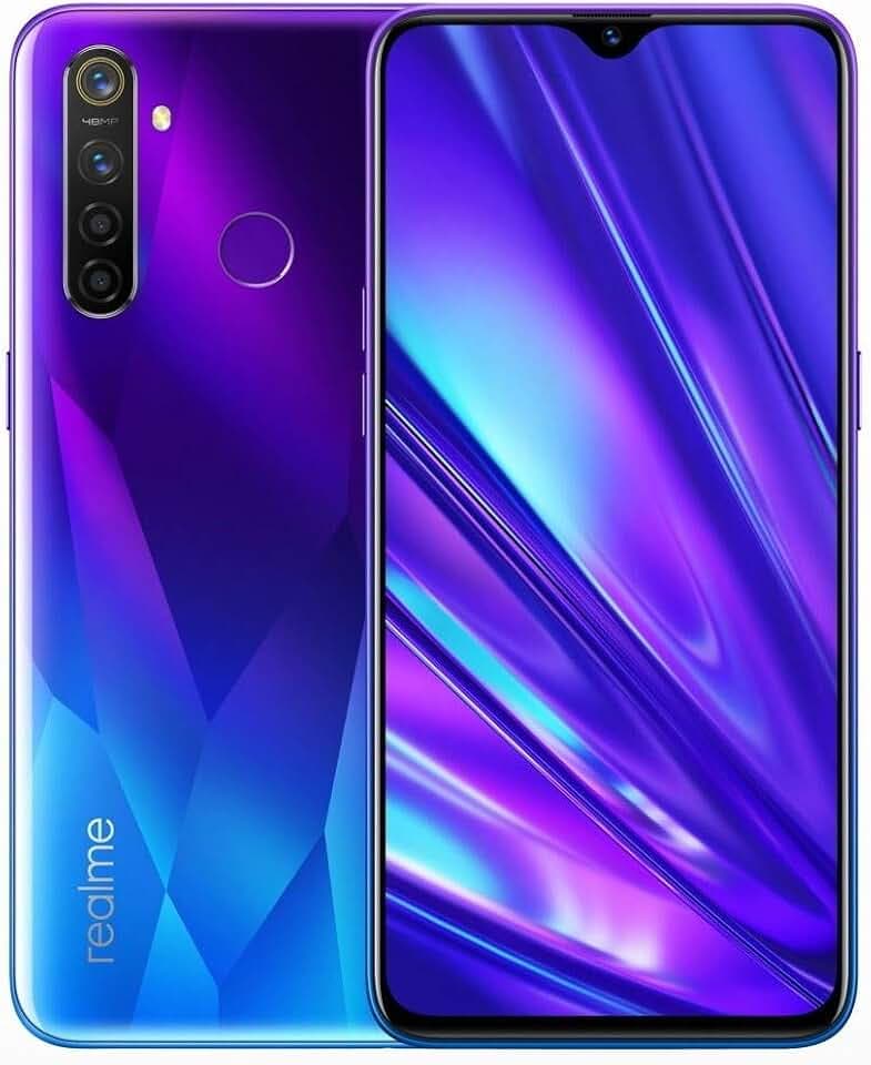 Realme 5 Pro Smartphone 4 GB RAM + 128 GB ROM, 16,3 cm IPS-Bildschirm, Octa-Core-Prozessor, 16 MP Front und 48 MP AI Quad Kamera, Dual SIM, Sparkling Blue, UK-Stecker